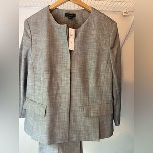 Ann Taylor Gray Suit Jacket and Pants.